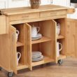 Homestyles General Line Natural Mobile Kitchen Cart, 54