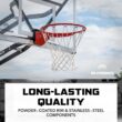Silverback Deluxe Breakaway Rim with Nylon Net Compatible with Silverback NXT and Goaliath GoTek In-Ground and Wall-Mounted Basketball Hoops