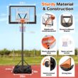 Yohood Basketball Hoop Outdoor 10ft Adjustable, Portable Basketball Hoop Goal System for Kids Youth and Adults in Backyard/Driveway/Indoor, 44 Inch Shatterproof Backboard and Larger Base