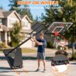 IGL Basketball Hoop Outdoor 40/44/48 Inch, Height Adjustable 5.3-10 FT, Portable Basketball Goal with Shatterproof Backboard for Kids Teens Adults, Backyard Driveway