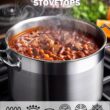 Cooks Standard Stockpots Stainless Steel, 20 Quart Professional Grade Stock Pot with Lid, Silver Cooks Standard Stockpots Stainless Steel, 20 Quart Professional Grade Stock Pot with Lid, Silver