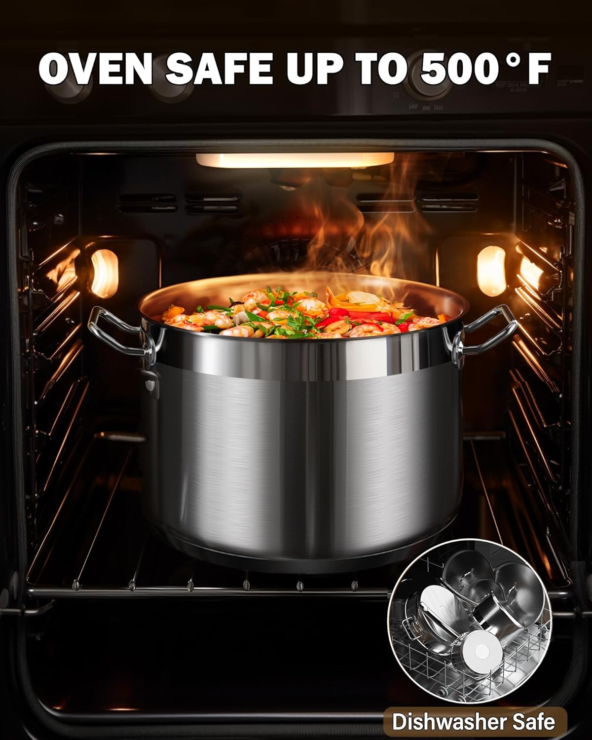 Cooks Standard Stockpots Stainless Steel, 20 Quart Professional Grade Stock Pot with Lid, Silver Cooks Standard Stockpots Stainless Steel, 20 Quart Professional Grade Stock Pot with Lid, Silver