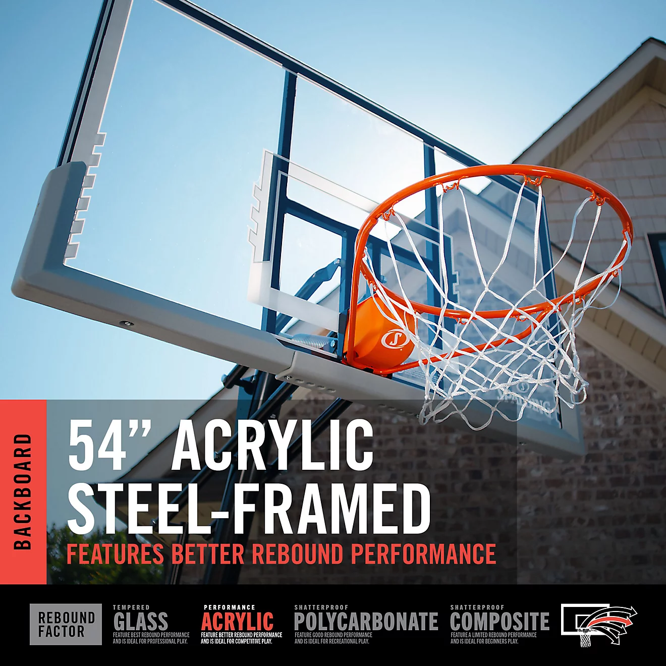 Spalding 54 in Angled Portable Pro Glide Basketball Hoop Spalding 54 in Angled Portable Pro Glide Basketball Hoop - Image 5