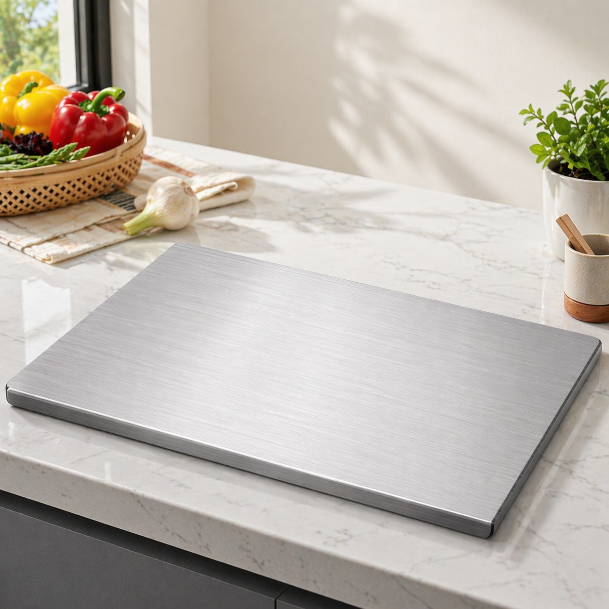 Stainless Steel Cutting Board Durable Kitchen Chopping Board for Food Preparation Stainless Steel Cutting Board Durable Kitchen Chopping Board for Food Preparation
