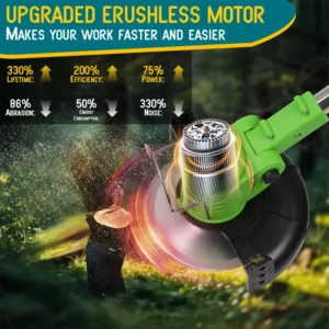 Cordless Weed Trimmer Electric Lawn Edger for Garden and Yard Maintenance