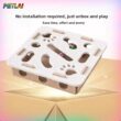 Interactive Cat Toy Felt Box with Bell Balls Maze Puzzle for Indoor Cats and Kittens