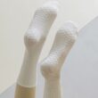 Women's Non-Slip Yoga Socks 3 Pairs, Mid Calf Pilates Socks for Fitness, Dance & Gym