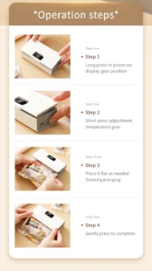 Mini Heat Bag Sealer Rechargeable Handheld Plastic Bag Sealing Machine for Food Storage