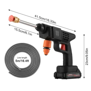 Cordless High Pressure Car Washer 300W 30 Bar with Foam Sprayer and 12000mAh Battery for Car and Home Cleaning