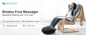 Shiatsu Foot Massager with Heat, Electric Deep Kneading Foot Massage Machine for Muscle Relaxation