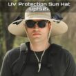 Solar Fan Wide Brim Hat with UPF 50+ Sun Protection – Dual Solar Fans Fishing Hat for Men and Women