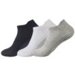 Women's Non-Slip Yoga Socks 5 Pairs, Breathable Cotton Mesh Pilates Socks for Gym & Dance