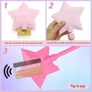 3D Printed Magic Wand Card Holder Portable Tap to Pay Credit Card Holder Cute Star Design