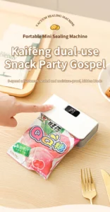 Mini Heat Bag Sealer Rechargeable Handheld Plastic Bag Sealing Machine for Food Storage
