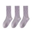 Women's Non-Slip Yoga Socks 3 Pairs, Mid Calf Pilates Socks for Fitness, Dance & Gym