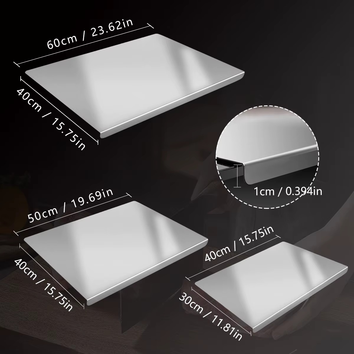 Stainless Steel Cutting Board Durable Kitchen Chopping Board for Food Preparation Stainless Steel Cutting Board Durable Kitchen Chopping Board for Food Preparation - Image 7