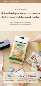 Mini Heat Bag Sealer Rechargeable Handheld Plastic Bag Sealing Machine for Food Storage