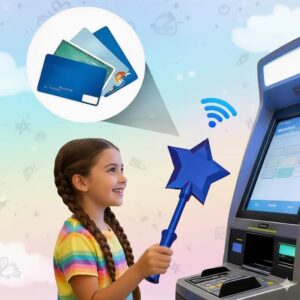 3D Printed Magic Wand Card Holder Portable Tap to Pay Credit Card Holder Cute Star Design