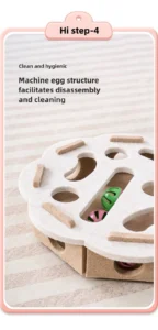 Interactive Cat Toy Felt Box with Bell Balls Maze Puzzle for Indoor Cats and Kittens