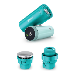 NEW Shark ChillPill — The Only 3-in-1 Personal Cooling System, Rechargeable Battery, 10 Speeds, Glacier, FA022BL