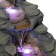 Alpine Corporation 19-in H Resin Tiered Outdoor Fountain Pump Included