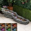 Alpine Corporation 19-in H Resin Tiered Outdoor Fountain Pump Included