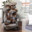 Alpine Corporation 52-in H Resin Electric Powered Tiered Outdoor Fountain Pump Included