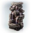 Alpine Corporation 52-in H Resin Electric Powered Tiered Outdoor Fountain Pump Included