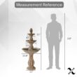 XBrand 51-in H Resin Electric Powered Tiered Outdoor Fountain Pump Included