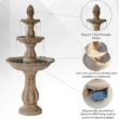 XBrand 51-in H Resin Electric Powered Tiered Outdoor Fountain Pump Included
