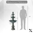 XBrand 51-in H Resin Electric Powered Tiered Outdoor Fountain Pump Included