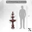 XBrand 51-in H Resin Electric Powered Tiered Outdoor Fountain Pump Included
