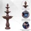 XBrand 51-in H Resin Electric Powered Tiered Outdoor Fountain Pump Included