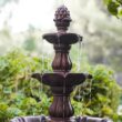 XBrand 51-in H Resin Electric Powered Tiered Outdoor Fountain Pump Included