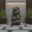 Teamson Home 32.28-in H Resin Electric Powered Tiered Outdoor Fountain Pump Included