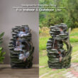 Teamson Home 32.28-in H Resin Electric Powered Tiered Outdoor Fountain Pump Included
