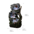Teamson Home 32.28-in H Resin Electric Powered Tiered Outdoor Fountain Pump Included