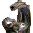 Teamson Home 32.3-in H Resin Electric Powered Rock Outdoor Fountain Pump Included