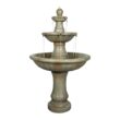 Watnature 51.5-in H Concrete Electric Powered Tiered Outdoor Fountain Pump Included
