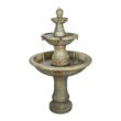 Watnature 51.5-in H Concrete Electric Powered Tiered Outdoor Fountain Pump Included