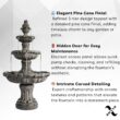 XBrand 58.3-in H Resin Electric Powered Tiered Outdoor Fountain with Birdbath Pump Included