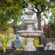 XBrand 58.3-in H Resin Electric Powered Tiered Outdoor Fountain with Birdbath Pump Included