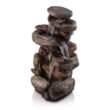 Alpine Corporation 40-in H Fiberglass Electric Powered Rock Waterfall Outdoor Fountain Pump Included
