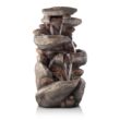 Alpine Corporation 40-in H Fiberglass Electric Powered Rock Waterfall Outdoor Fountain Pump Included