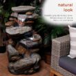 Alpine Corporation 40-in H Fiberglass Electric Powered Rock Waterfall Outdoor Fountain Pump Included