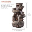Alpine Corporation 40-in H Fiberglass Electric Powered Rock Waterfall Outdoor Fountain Pump Included