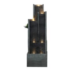 Watnature 50.7-in H Resin Electric Powered Tiered Outdoor Fountain Pump Included
