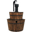 Sunnydaze Decor 37.5-in H Wood Tiered Outdoor Fountain Pump Included