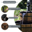 Sunnydaze Decor 37.5-in H Wood Tiered Outdoor Fountain Pump Included