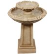 Sunnydaze Decor 28-in H Resin Tiered Outdoor Fountain with Birdbath Pump Included